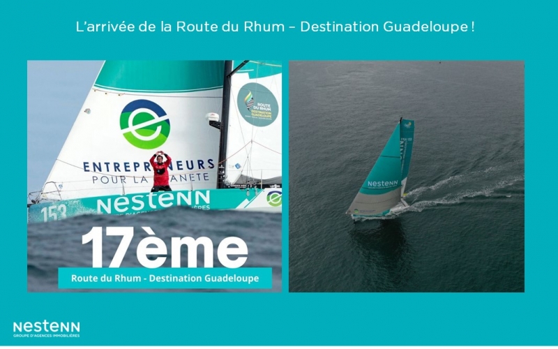 Team Voile NESTENN - Route du Rhum : le Class40 Nestenn n°153 arrive en 17ème position à Pointe-à-Pitre en Guadeloupe !