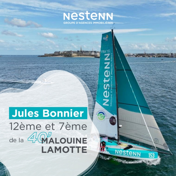Team Voile NESTENN : Jules Bonnier en 12ème et 7ème position de la 40'Malouine Lamotte...