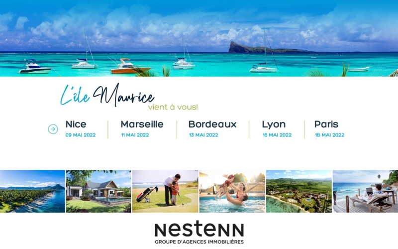 Nestenn Île Maurice fait son roadshow immobilier en France du 9 au 18 mai 2022...