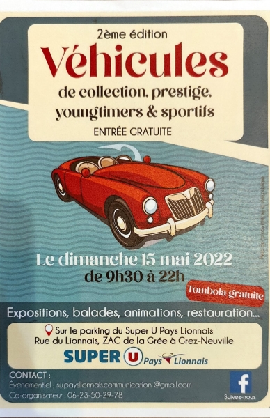 2ème édition des véhicules de collection, prestige, youngtimers et sportives au Lion d'Angers
