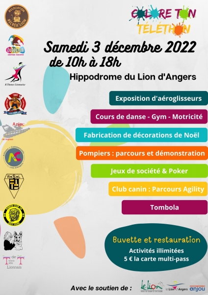 Téléthon - Samedi 3 décembre au Lion d'Angers