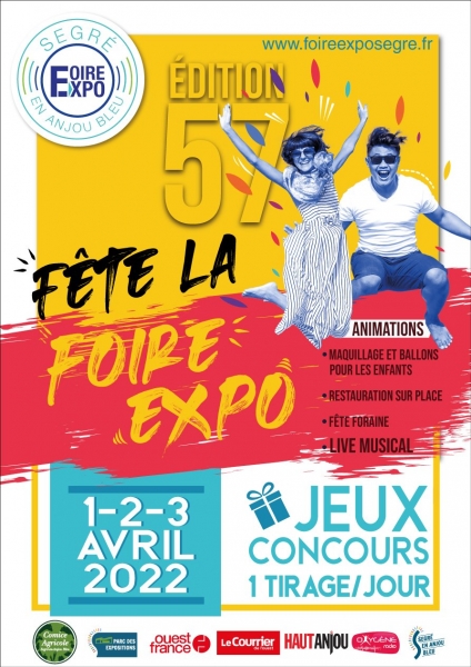 Foire expo de Segré en Anjou Bleu du 1er au 3 avril 2022 !