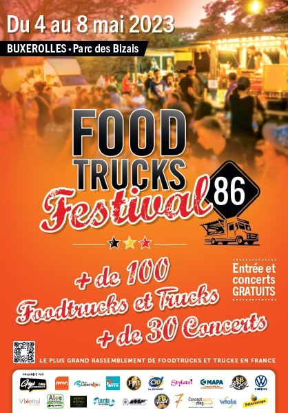 Le  FOOD Trucks Festival 86 est de retour du 4 au 8 mai à Buxerolles !