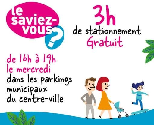 Saint-Brieuc. 3h de parking gratuit tous les mercredis