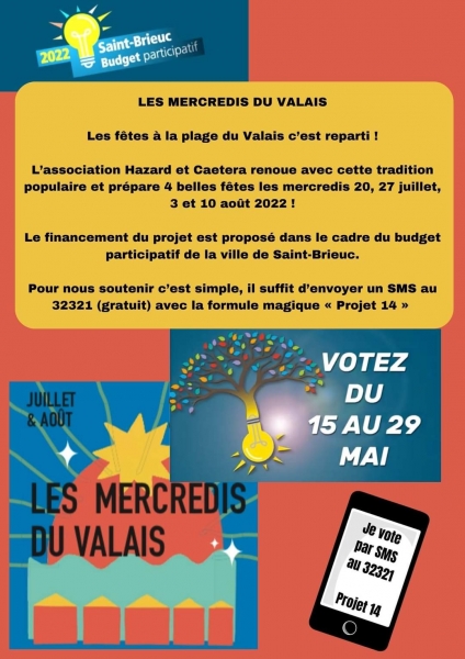 Saint-Brieuc. Les mercredis du Valais, votez par sms !